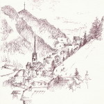 "S. CRISTINA VALGARDENA" - Inchiostro su carta, 21x28 cm, anno 2012