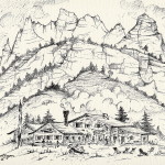 "RIFUGIO SCOTONI" - Inchiostro su carta, 25x36 cm, anno 2013