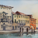 "VEDUTA DI MURANO" - Acquerello su carta, 20x50 cm, anno 2019