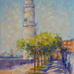 "IL FARO" - Olio su tela, 24x30 cm, anno 2015