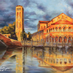 "BASILICA DEI SS. MARIA E DONATO" - Olio su tela, 60x40 cm, anno 2016