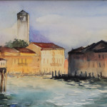 "VEDUTA DI MURANO" - Acquerello su carta, 20x50 cm, anno 2018